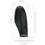 PRETTY LOVE - VIBRADOR DE DEDO DE SILICONE GILO PRETO